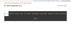 Desktop Screenshot of orchardsquarechiro.com